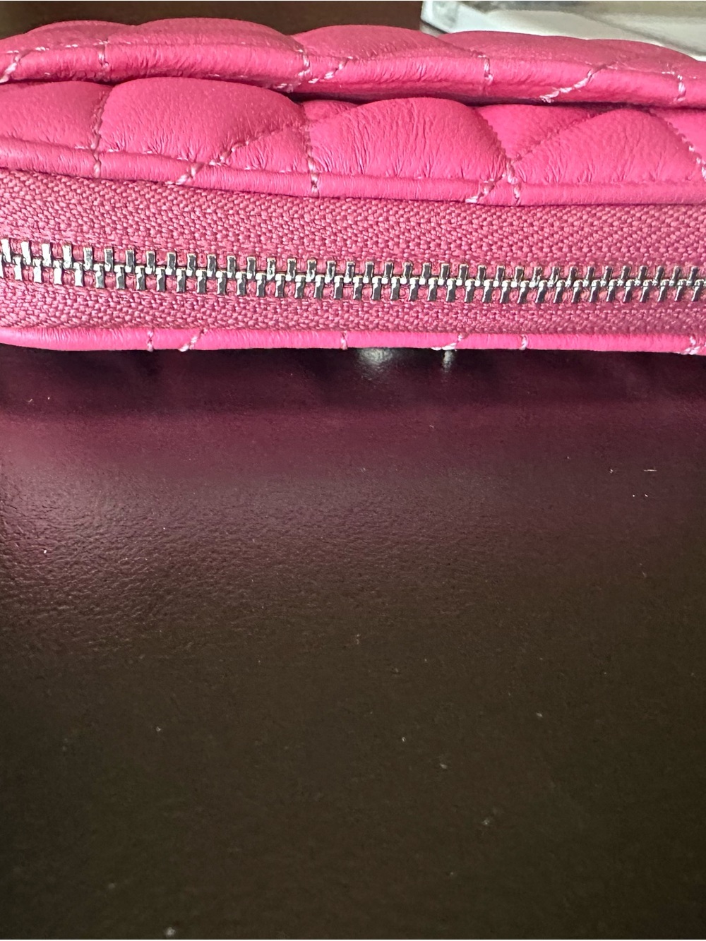 Coach Pink Leather Zip Card Wallet - Picture 6 of 12